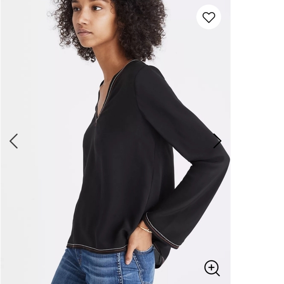 Madewell Silk Tie Back Top - Picture 3 of 10